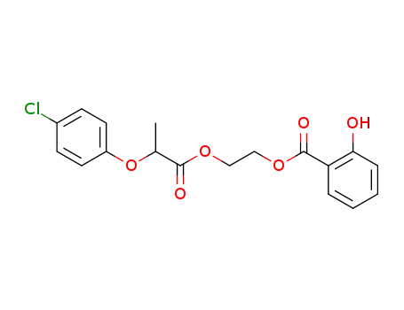 Molecular Structure of 63293-48-1 (Benzoic acid, 2-hydroxy-, 2-[2-(4-chlorophenoxy)-1-oxopropoxy]ethyl
ester)