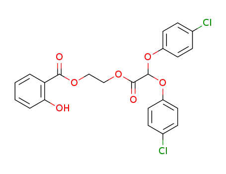 Molecular Structure of 63293-57-2 (Benzoic acid, 2-hydroxy-, 2-[[bis(4-chlorophenoxy)acetyl]oxy]ethyl ester)