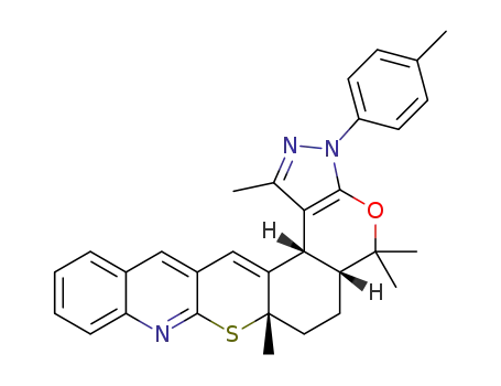 (5aR,15bS)-1,5,5,7a-tetramethyl-3-(p-tolyl)-5,5a,6,7,7a,15bhexahydro-3H-pyrazolo[4'',3'':5',6']pyrano[4',3':5,6]thiochromeno[2,3-b]quinoline