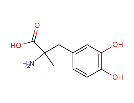 Molecular Structure of 55-40-3 (2-METHYL-3-(3,4-DIHYDROXYPHENYL)-DL-ALANINE)
