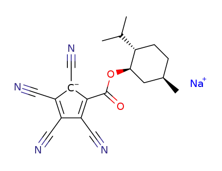 sodium 1,2,3,4-tetracyano-5-((1R,3R,4S)-menthoxycarbonyl)cyclopentadienide