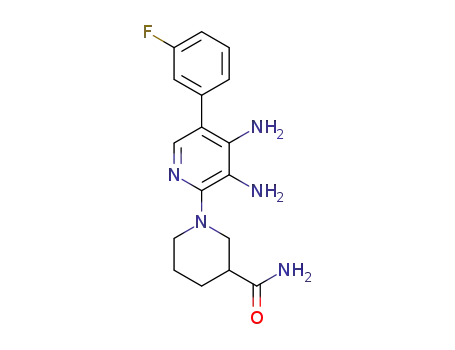 1-(3,4-diamino-5-(3-fluorophenyl)pyridin-2-yl)piperidine-3-carboxamide