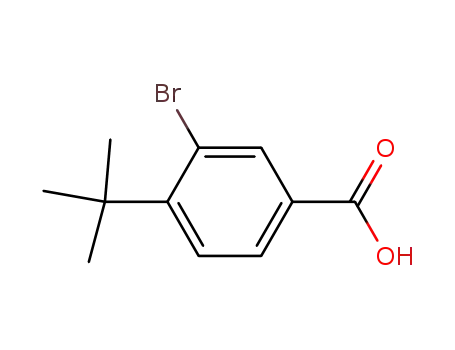 Molecular Structure of 38473-89-1 (3-BROMO-4-TERT-BUTYLBENZOICACID)