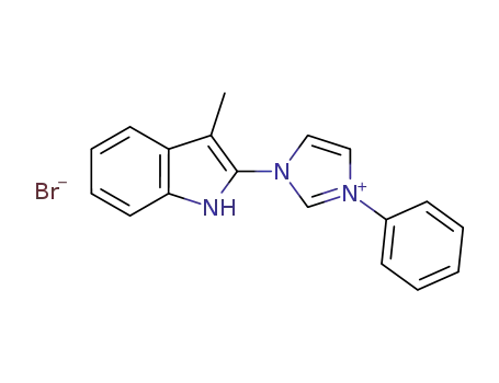 3-(3-methylindol-2-yl)-1-phenylimidazolium bromide