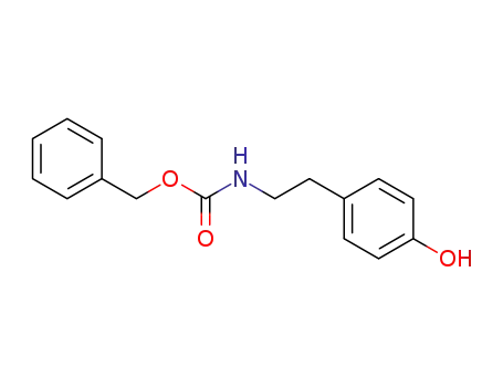 Molecular Structure of 29655-46-7 (Benzyl N-[2-(4-hydroxyphenyl)ethyl]carbamate)