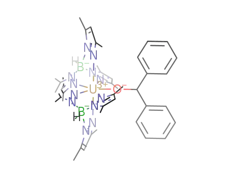(hydrotris-(3,5-dimethylpyrazolyl)borate)2U(benzophenone)