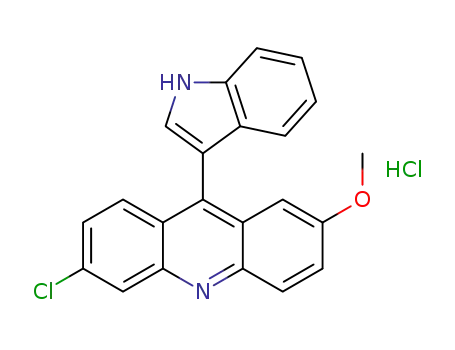 6-chloro-9-(1H-indol-3-yl)-2-methoxyacridinium chloride