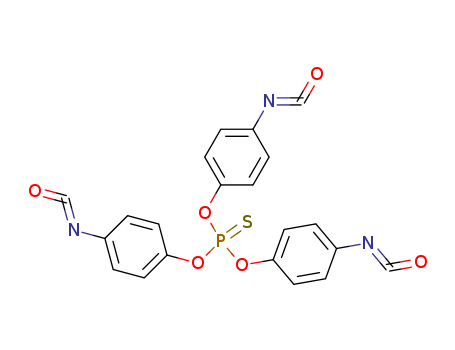 4151-51-3,Tris(4-isocyanatophenyl) thiophosphate,Isocyanicacid, p-hydroxyphenyl ester, phosphorothioate (3:1) (ester) (8CI);Phosphorothioic acid,O,O,O-tris(p-isocyanatophenyl) ester (7CI);Thiophosphoric acidtris(p-isocyanatophenyl ester);Tris(p-isocyanatophenyl)monosulfophosphate;