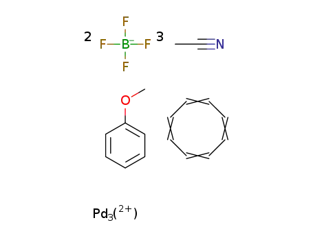 [Pd3(μ3-anisole)(μ3-C8H8)(CH3CN)3][BF4]2