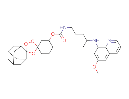 dispiro[adamantane-2,2'-[1,3,5]trioxolane-4',1"-cyclohexane]-3"-yl N-{4-[(6-methoxyquinolin-8-yl)amino]pentyl}carbamate