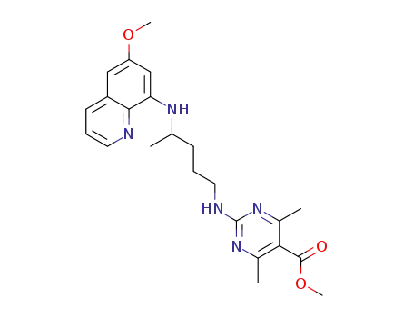 methyl 2-(4-(6-methoxyquinolin-8-ylamino)pentylamino)-4,6-dimethylpyrimidin-5-carboxylate