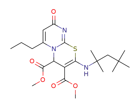 dimethyl 2-(2,4,4-trimethylpentan-2-ylamino)-4,8-dihydro-8-oxo-6-propylpyrimido[2,1-b][1,3]thiazine-3,4-dicarboxylate