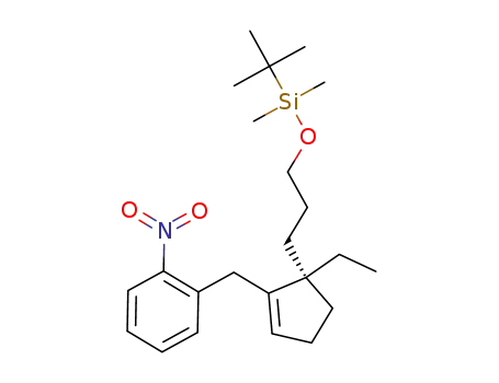 (S)-tert-butyl(3-(1-ethyl-2-(2-nitrobenzyl)cyclopent-2-en-1-yl)propoxy)dimethylsilane