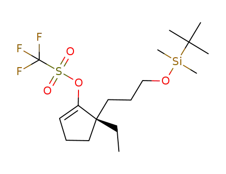 (S)-5-(3-((tert-butyldimethylsilyl)oxy)propyl)-5-ethylcyclopent-1-en-1-yltrifluoromethanesulfonate