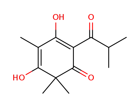 3,5-dihydroxy-4,6,6-trimethyl-2-(2-methyl-1-oxopropyl)-2,4-cyclohexadiene-1-one