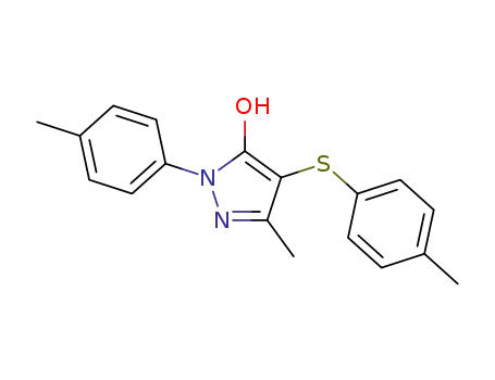 3-methyl-1-(4-methylphenyl)-4-(4-methyl-phenylthio)-1H-pyrazole-5-ol