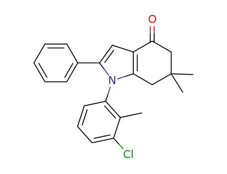 1-(3-chloro-2-methylphenyl)-6,6-dimethyl-2-phenyl-1,5,6,7-tetrahydro-4H-indol-4-one