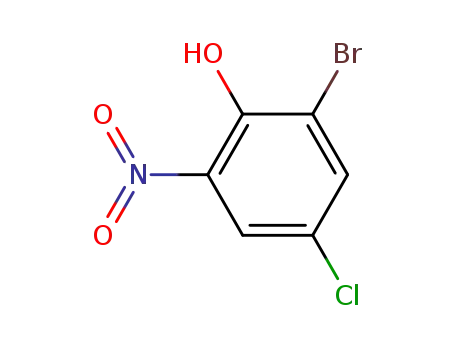 Molecular Structure of 15969-10-5 (2-bromo-4-chloro-6-nitro-phenol)