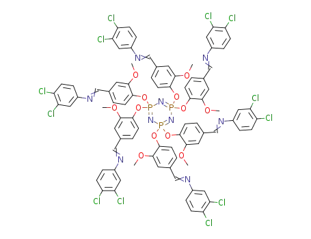 hexa[2-methoxy-4-(3,4-bischloropheyliminomethyl)phenoxy]cyclotriphosphazene