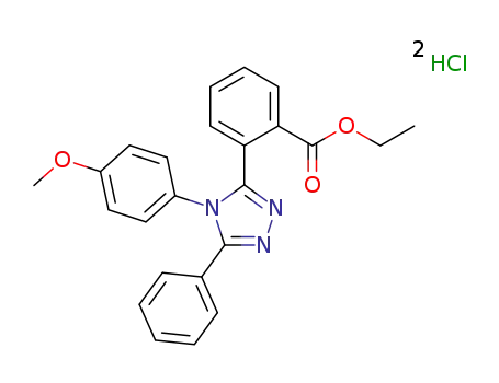 3-(2-ethoxycarbonylphenyl)-4-(4'-methoxyphenyl)-5-phenyl-4H-1,2,4-triazole dihydrochloride