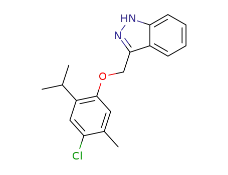 3-[(4-chloro-5-methyl-2-propan-2-ylphenoxy)methyl]-1H-indazole