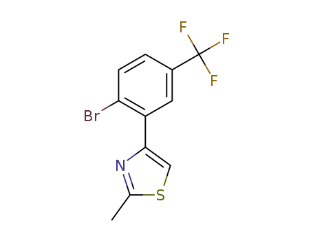 4-(2-bromo-5-(trifluoromethyl)phenyl)-2-methylthiazole