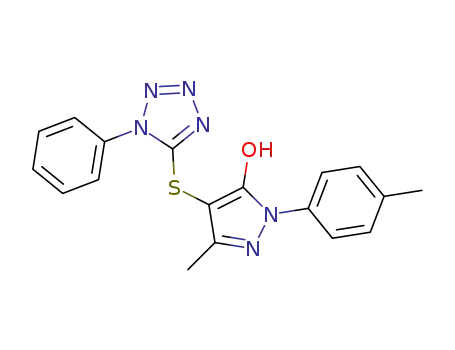 3-methyl-4-((1-phenyl-1H-tetrazol-5-yl)thio)-1-(p-tolyl)-1H-pyrazol-5-ol