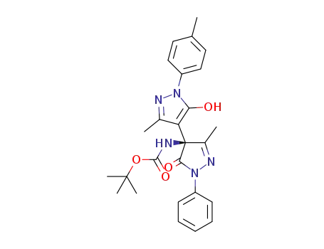 tert-butyl (S)-[5-hydroxy-3,3′-dimethyl-5′-oxo-1′-phenyl-1-(ptolyl)-1′,5′-dihydro-1H,4′H-[4,4′-bipyrazol]-4′-yl]carbamate