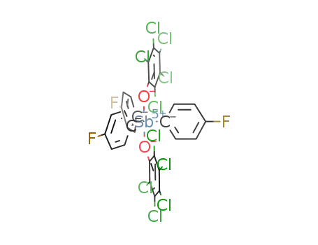bis(2,3,4,5,6-pentachlorophenoxy)tris(4-fluorophenyl)antimony