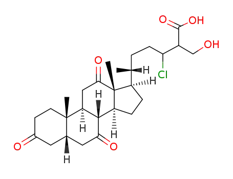 (25Ξ)-24ξ-chloro-27-hydroxy-3,7,12-trioxo-5β-cholestanoic acid-(26)