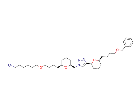 4-[(2S',6S')-6'-(4-((6-aminohexyl)oxy)butyl)tetrahydropyran-2-yl]-1-[(2S'',6S'')-6''-(4-hydroxybutyltetrahydropyran-2-yl)methyl]-1H-1,2,3-triazole