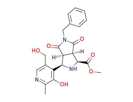 methyl (1R*,3S*,3aR*,6aS*)-5-benzyl-3-(3-hydroxy-5-(hydroxymethyl)-2-methylpyridin-4-yl)-4,6-dioxooctahydropyrrolo[3,4-c]pyrrole-1-carboxylate