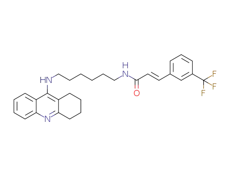 (E)-N-(6-((1,2,3,4-tetrahydroacridin-9-yl)amino)hexyl)-3-(3-(trifluoromethyl)phenyl)acrylamide