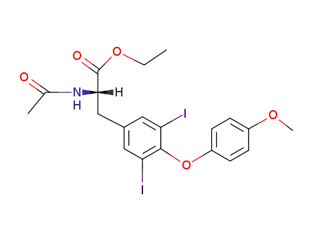 Molecular Structure of 83249-56-3 (Ethyl 2-(acetylamino)-3-[3,5-diiodo-4-(4-methoxyphenoxy)phenyl]propanoate)