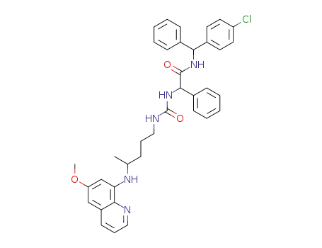 N-[(4-chlorophenyl)(phenyl)methyl]-2-[({4-[(6-methoxyquinolin-8-yl)amino]pentyl}carbamoyl)amino]-2-phenylacetamide