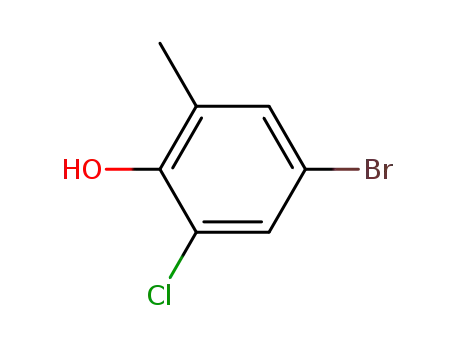 Molecular Structure of 7530-27-0 (4-BROMO-2-CHLORO-6-METHYLPHENOL)