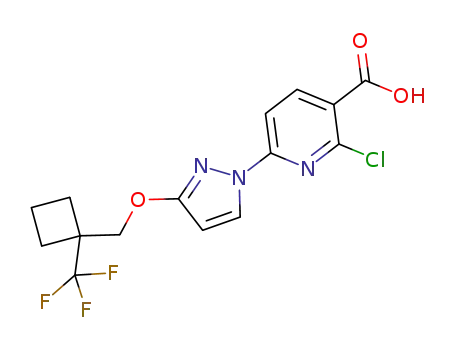 2-chloro-6-[3-(1-trifluoromethylcyclobutylmethoxy)pyrazole-1-yl]nicotinic acid