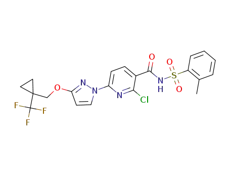 2-chloro-N-(o-tolylsulfonyl)-6-[3-[[1-(trifluoromethyl)cyclopropyl]methoxy]pyrazol-1-yl]pyridine-3-carboxamide