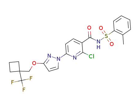 2-chloro-N-(o-tolylsulfonyl)-6-[3-[[1-(trifluoromethyl)cyclobutyl]methoxy]pyrazol-1-yl]pyridine-3-carboxamide