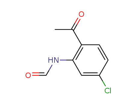 Molecular Structure of 6938-28-9 (N-(2-acetyl-5-chloro-phenyl)formamide)