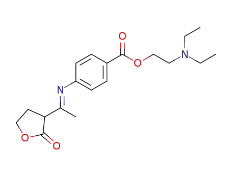 4-[1-(2-oxo-tetrahydro-[3]furyl)-ethylLiDenamino]-benzoic acid-(2-diethylamino-ethyl ester)