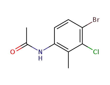 Molecular Structure of 125328-80-5 (N-(4-BROMO-3-CHLORO-2-METHYL-PHENYL) ACETAMIDE)