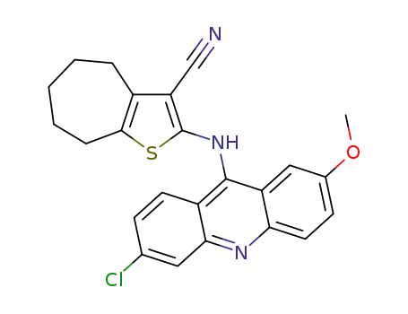 2-((6-chloro-2-methoxy-acridin-9-yl)amino)-5,6,7,8-tetrahydro-4H-cyclohepta[b]-thiophene-3-carbonitrile