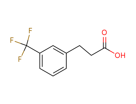 585-50-2,3-(3-Trifluoromethylphenyl)propionic acid,Hydrocinnamicacid, m-(trifluoromethyl)- (7CI,8CI);3-(3-Trifluoromethylphenyl)propanoicacid;3-Trifluoromethylbenzenepropanoic acid;3-[3-(Trifluoromethyl)phenyl]propionic acid;m-(Trifluoromethyl)hydrocinnamicacid;