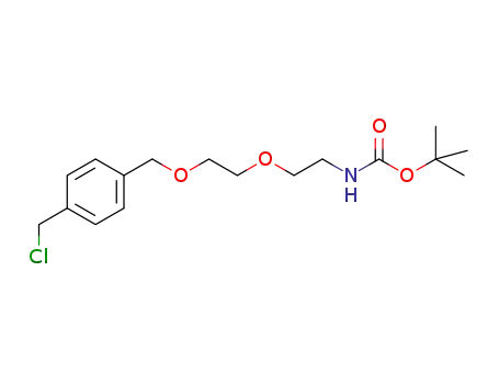 tert-butyl (2-(2-((4-(chloromethyl)benzyl)oxy)ethoxy)ethyl)carbamate