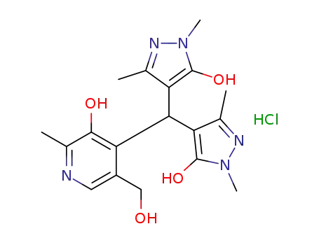 4-[bis(5-hydroxy-1,3-dimethyl-1H-pyrazol-4-yl)-methyl]-3-hydroxy-5-(hydroxymethyl)-2-methylpyridin-1-ium chloride