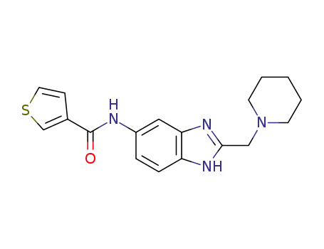 N-(2-(piperidin-1-ylmethyl)-1H-benzo[d]imidazol-5-yl)thiophene-3-carboxamide