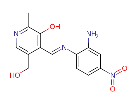 4-((E)-(2-amino-4-nitrophenylimino)methyl)-5-(hydroxymethyl)-2-methylpyridin-3-ol