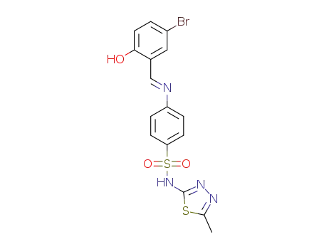 (E)-4-((5-bromo-2-hydroxybenzylidene)amino)-N-(5-methyl-1,3,4-thiadiazol-2-yl)benzenesulfonamide