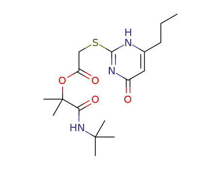 1-(tert-butylamino)-2-methyl-1-oxopropan-2-yl 2-([4-oxo-6-propyl-1,4-dihydropyrimidin-2-yl]thio)acetate